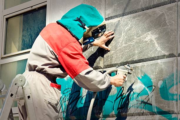 Graffiti Removal Using pressure washing