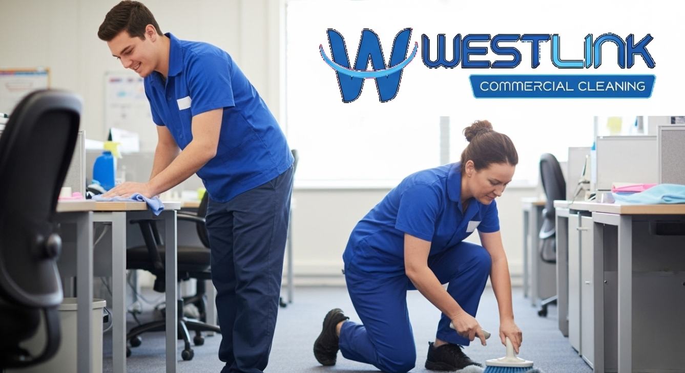 Professional cleaners performing regular and deep cleaning tasks in an office