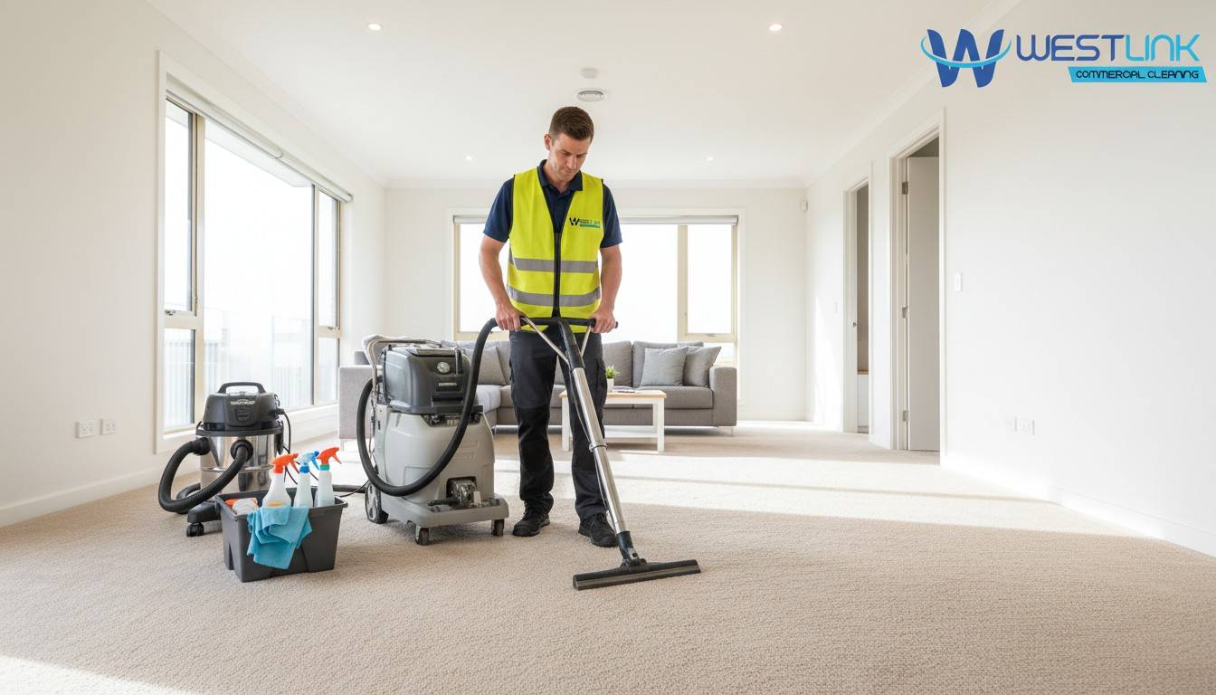 Professional cleaner removing dirt and allergens from a carpet, showing why carpet cleaning