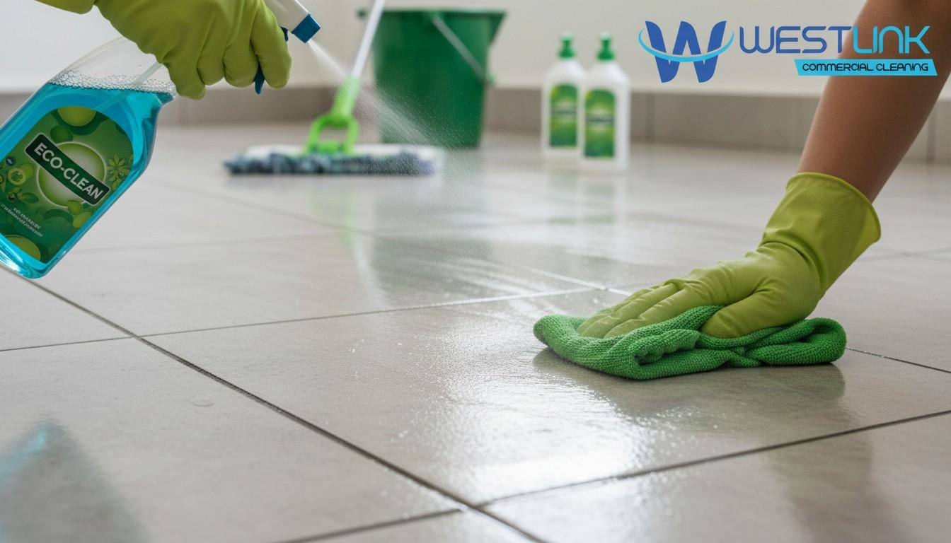 Eco-friendly hard surface cleaning with microfiber