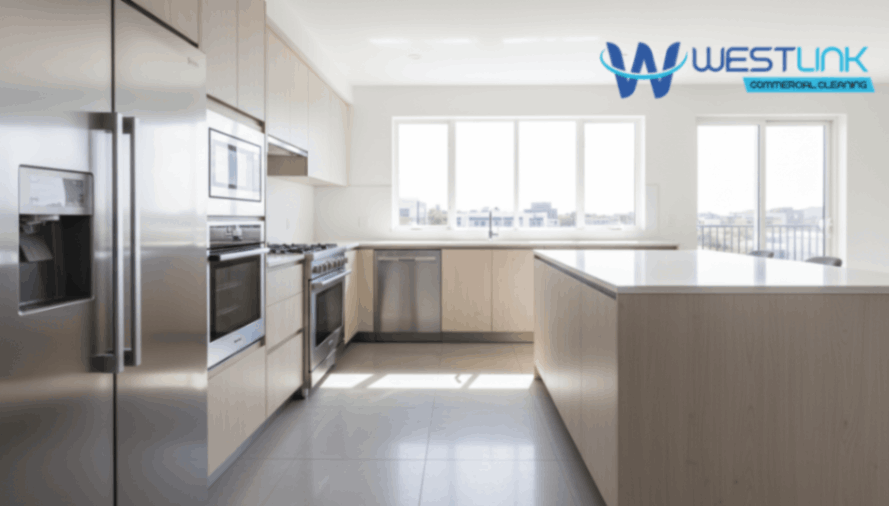 Sparkling modern kitchen with stainless steel appliances
