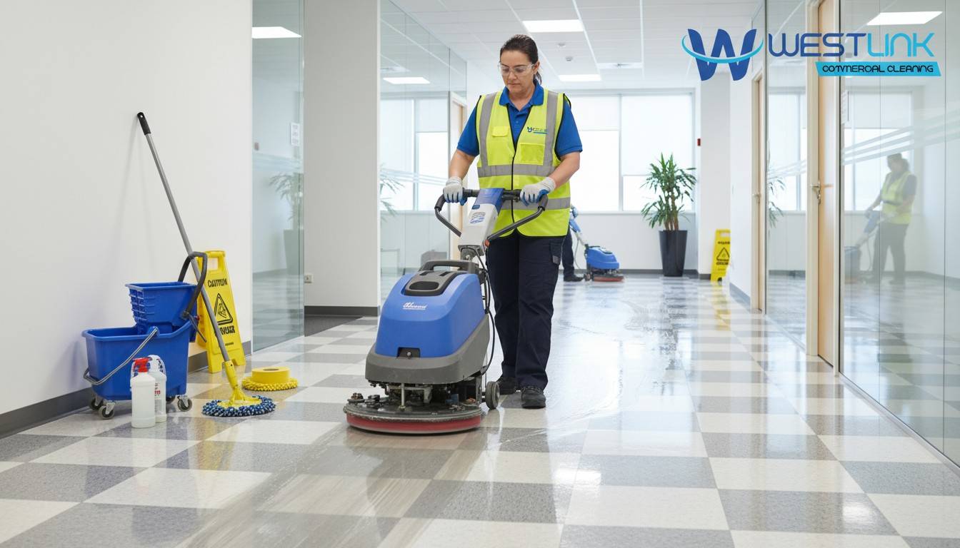 Commercial Vinyl Floor Cleaning