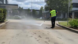 High-pressure cleaning of driveways and entry paths in Sydney to remove dirt, oil, and gum, restoring surfaces to like-new condition
