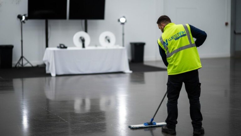 Spotless cleaning for product launch areas, display tables, and media zones