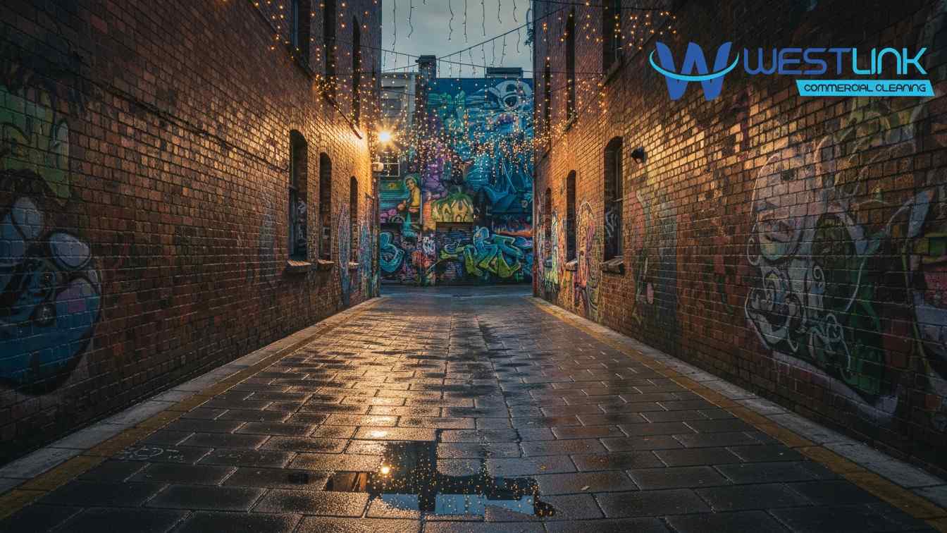 Restored Newtown brick laneway after safe pressure cleaning