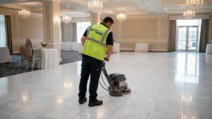 Professional cleaning for wedding venues including ballrooms, gardens, and reception halls