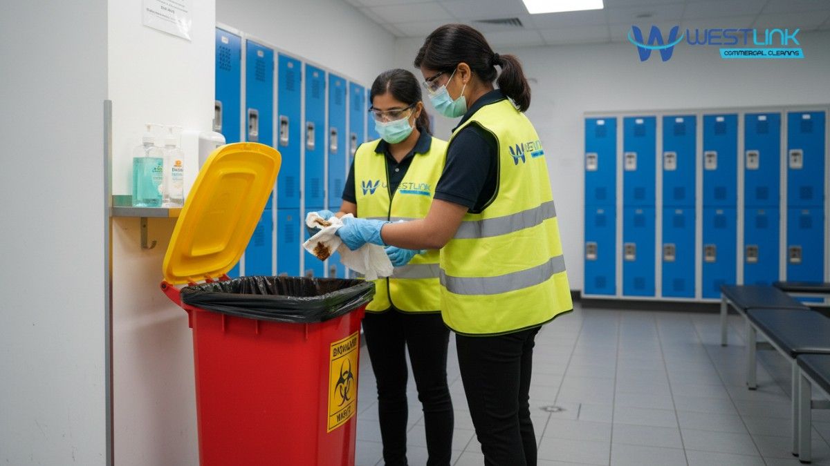 Disposing Waste in Lidcombe Gym.