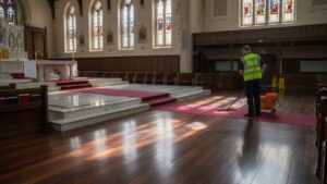 Cleaning of churches and religious facilities in Sydney, including sanctuaries, meeting halls, amenities, and outdoor areas, with care and respect for sacred spaces