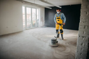 Specialized cleaning and care services for polished and stamped concrete surfaces.