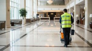 Cleaning of hotel common areas, conference facilities, restaurants, and back-of-house spaces in Sydney, supporting housekeeping teams with deep and specialised cleaning services