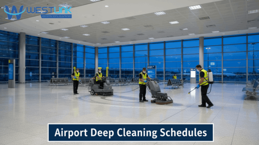 Airport deep cleaning.