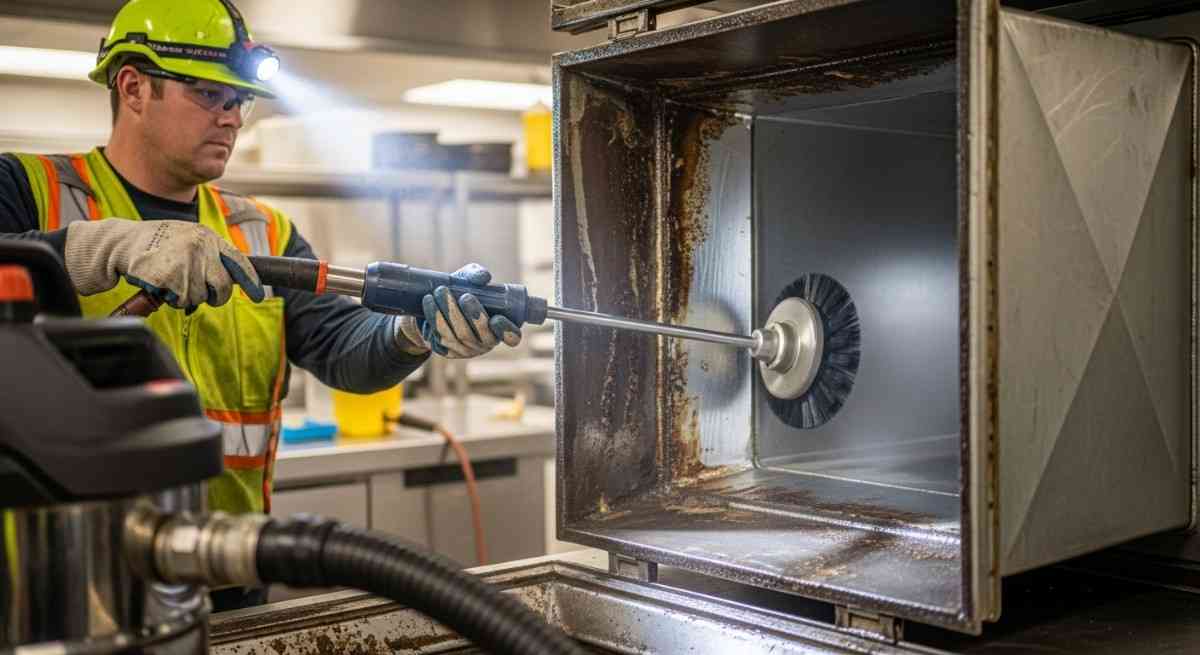 Kitchen exhaust duct cleaning