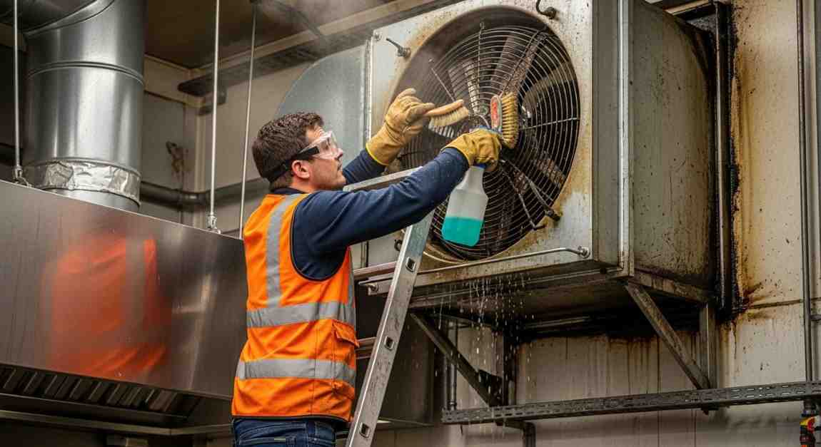 Exhaust fan and housing cleaning