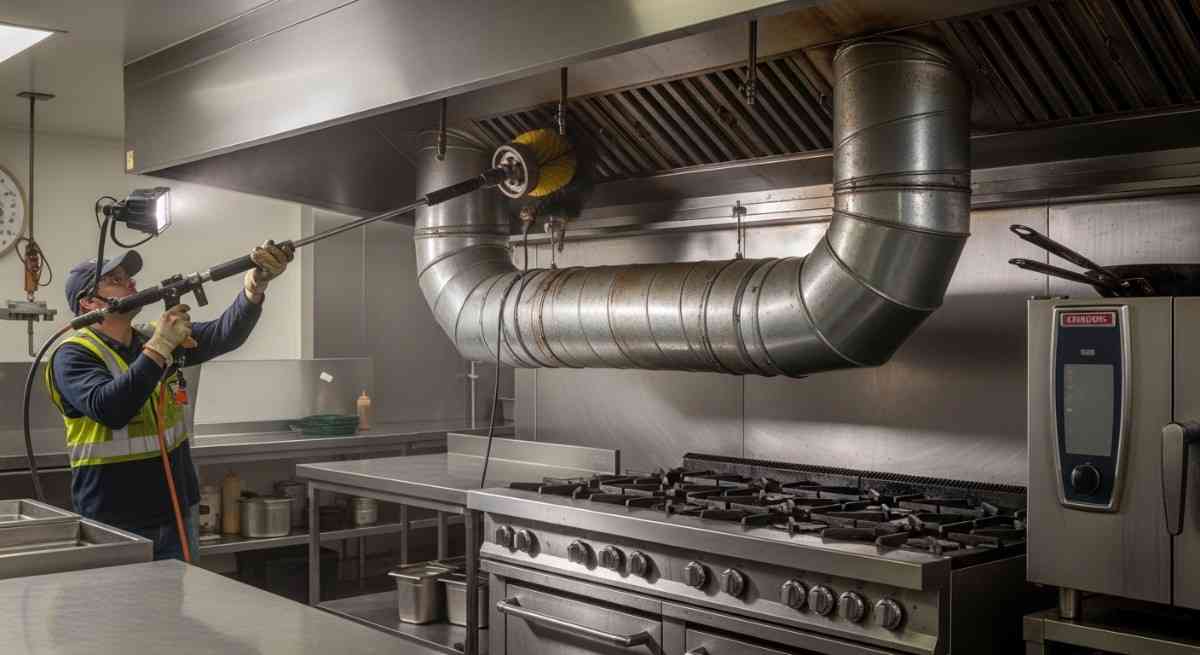 Extraction flue cleaning