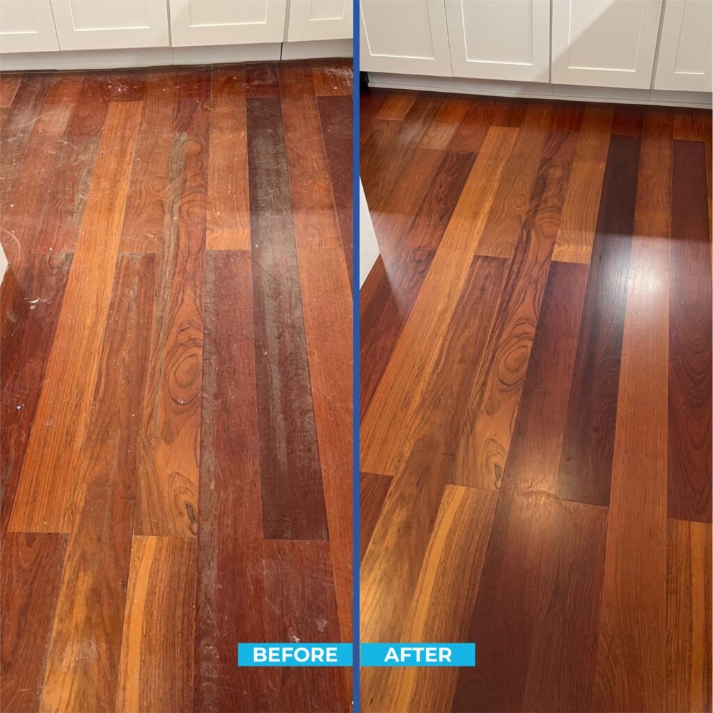 Floor Cleaning Before and After result
