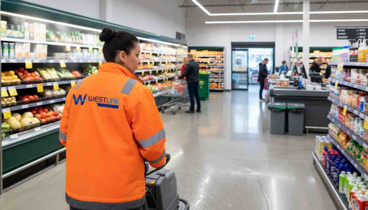 Westlink Commercial Cleaning professional cleaning supermarket and grocery store floor