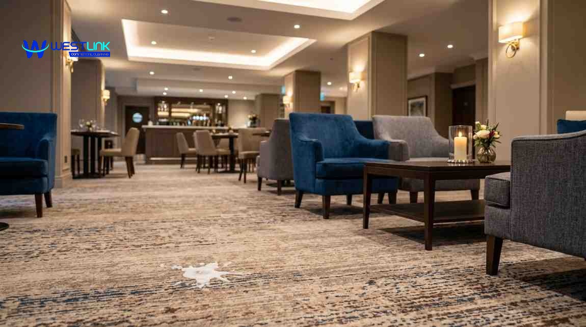 Commercial spaces such as hotel lobby, restaurant, and event venue with carpets where candle wax spills may occur