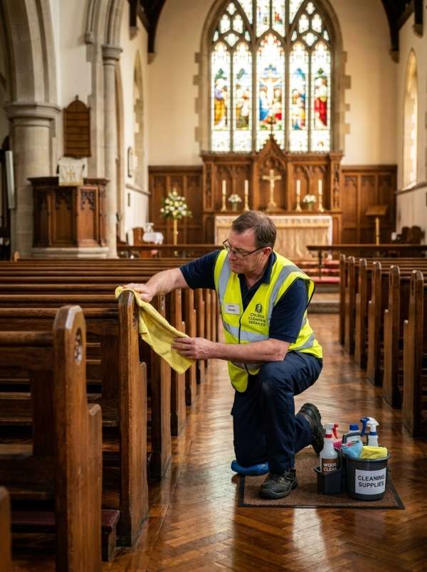 Safe church cleaning for pews, altars, glass and delicate surfaces - westlink commercial cleaning
