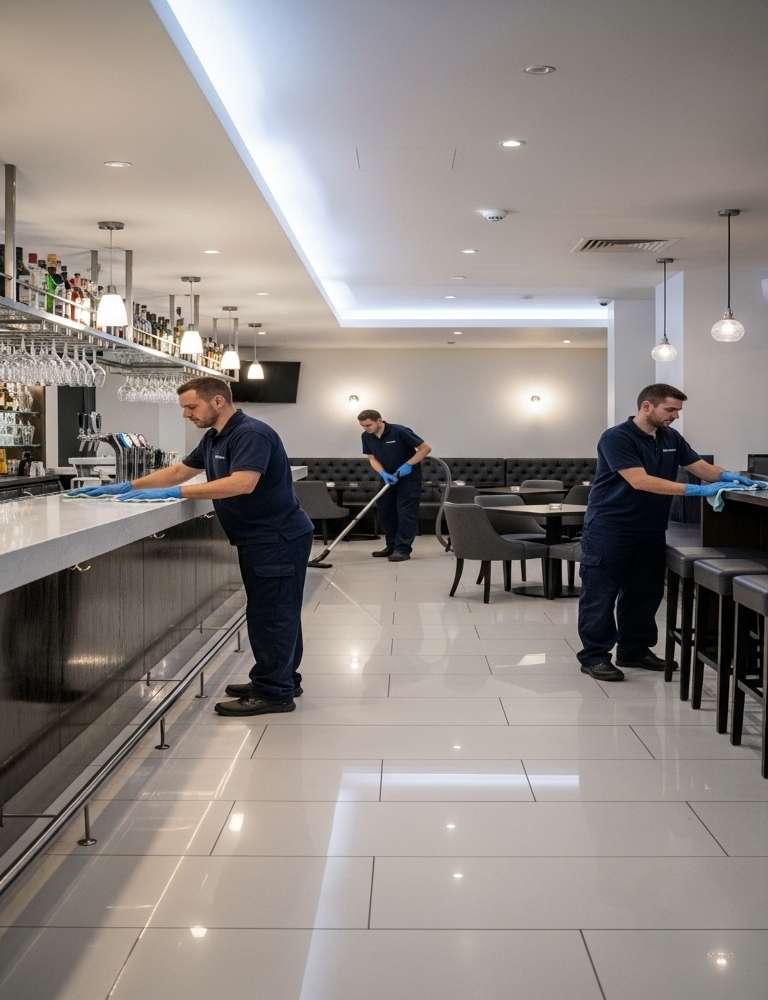 Sydney club interior prepared for service with a clean layout and venue-ready presentation