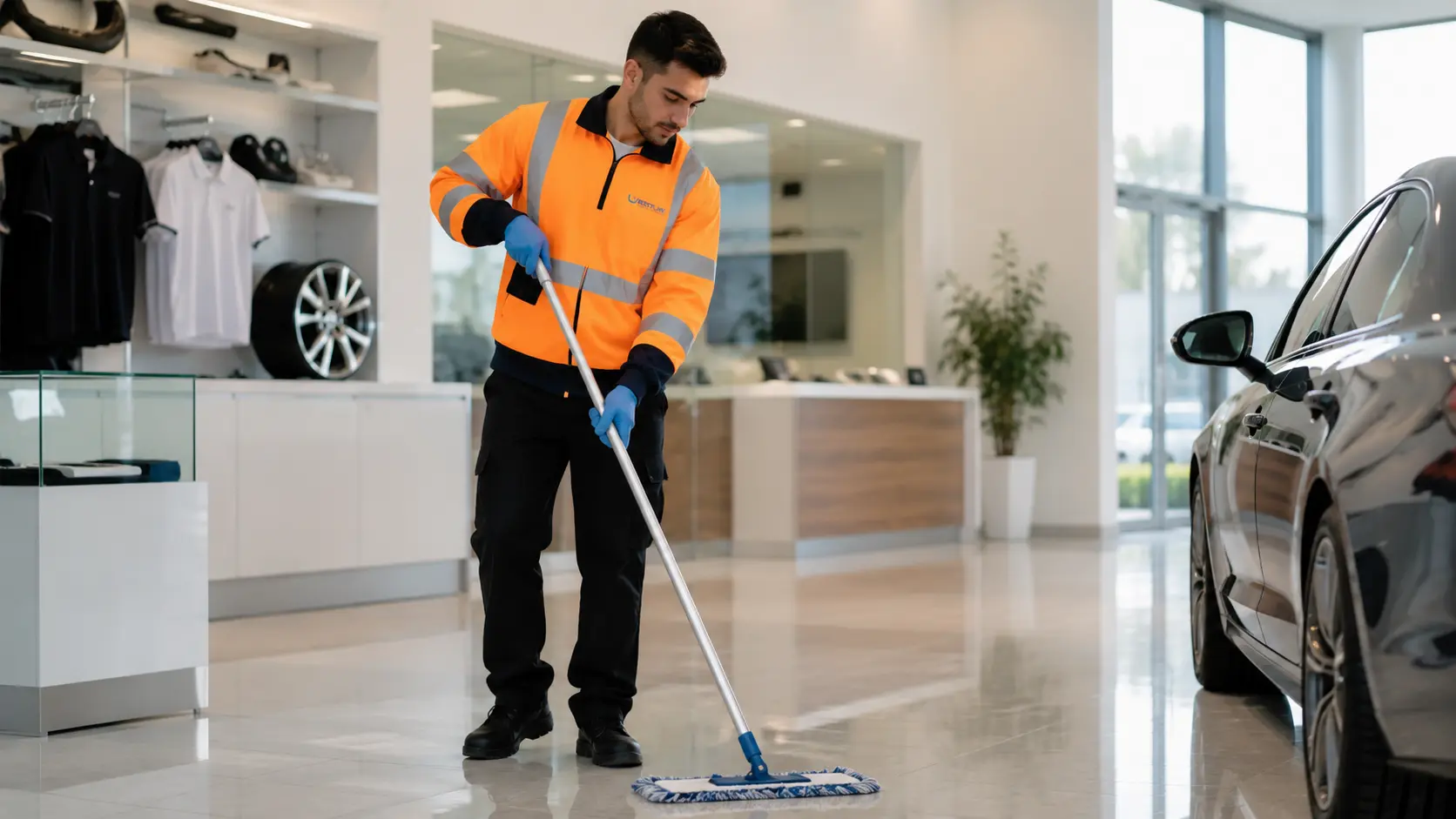 Showroom cleaning