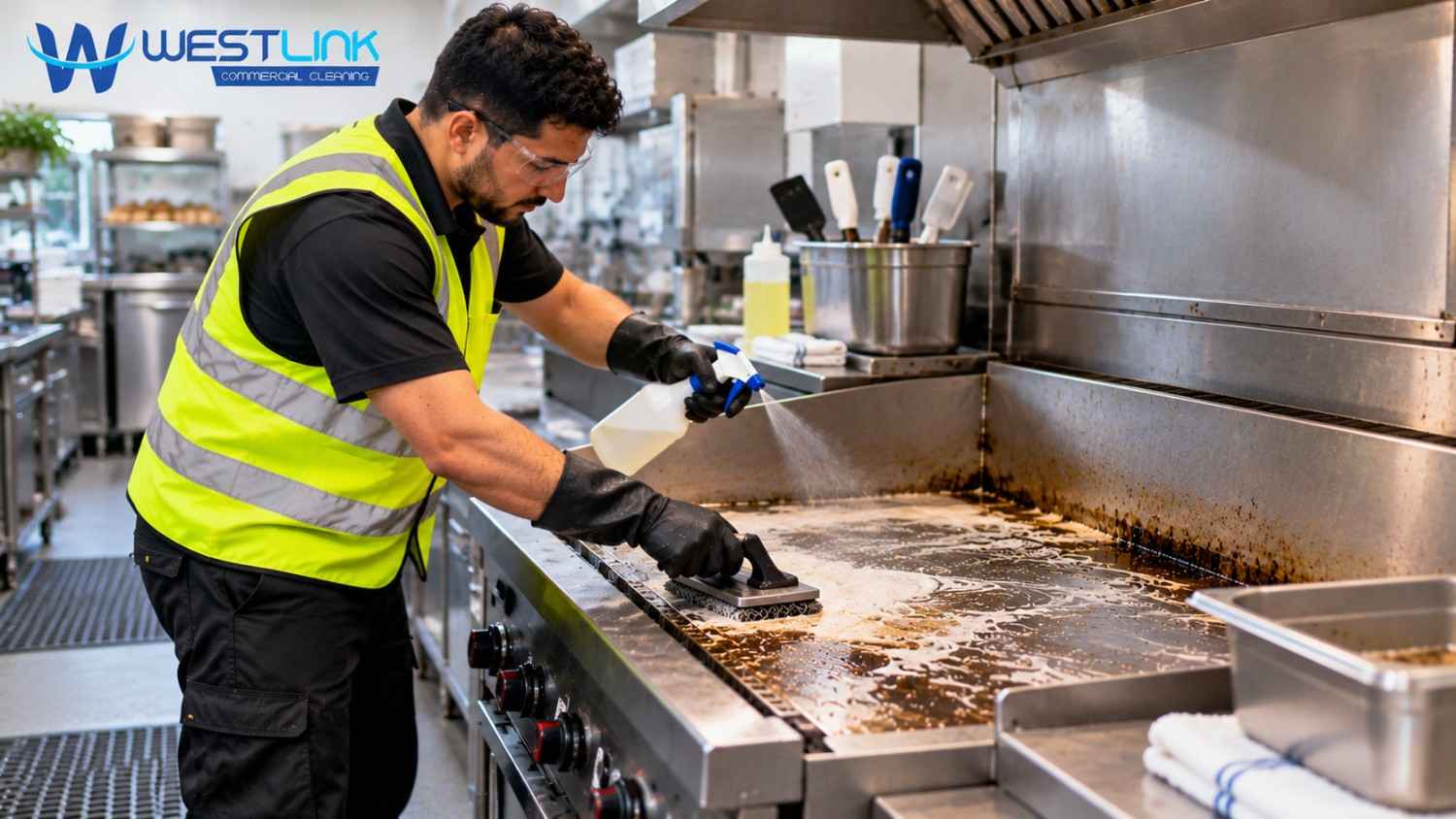 Learn how to deep clean a commercial flat-top griddle, remove stubborn grease and burnt-on residue, and protect the cooking surface from damage.